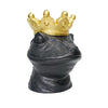 Sagebrook Home 16053-01 12" Resin Gecko with Crown, Black