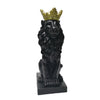 Sagebrook Home Polyresin 25" Lion Figurine W/Crown, Black