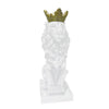 Sagebrook Home Polyresin 25" Lion Figurine W/Crown, White