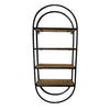 Sagebrook Home Metal/Wood, 36``H Oval 4-Tier Wall Shelf, Brown