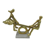 Sagebrook Home Metal, 17`` Couple On Swing, Gold