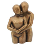 Sagebrook Home Resin, 12``H Standing Couple, Gold