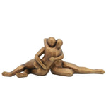 Sagebrook Home Resin, 21`` Cuddling Couple, Gold