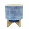 Sagebrook Home 16102-03 10" Mesh Planter with Stand, Blue