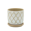 Sagebrook Home 5" Cross Planter W/ Saucer, White