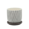 Sagebrook Home 16115-01 5" Mesh Planter with Saucer, Tan