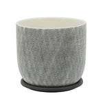 Sagebrook Home 16115-03 8" Mesh Planter with Saucer, Tan