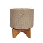 Sagebrook Home 8`` Mesh Planter W/ Stand, Tan