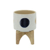 Sagebrook Home 16122-01 5" Funky Planter with Stand, White