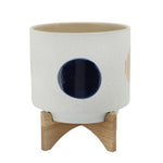 Sagebrook Home 16122-03 10" Funky Planter with Stand, White