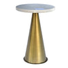 Sagebrook Home 16284-01 Marble, 23", Side Table, Gold