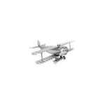 Benzara 19 Inch Contemporary Metal Biplane Sculpture, Silver