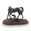 SPI Home 21000 Wood & Aluminum Horse and Colt Desktop Sculpture - Desk Decor