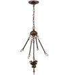 Meyda Lighting 21040 5" Wide Mahogany Bronze 3 Light Inverted Pendant Hardware