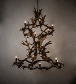 Meyda Lighting 212274 52" Wide Antlers Fallow Deer 12 Light Two Tier Chandelier