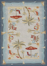 Couristan Outdoor Escape Pacific Heights 7'10" X 7"10" Round Indoor/Outdoor  Transitional Rug