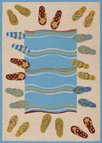 Couristan Outdoor Escape Sandals 2'6" X 8'6" Runner Indoor/Outdoor  Transitional Rug