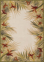 Couristan Covington Tropic Gardens 7'10" X 7"10" Round Indoor/Outdoor  Contemporary Rug