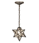 Meyda Lighting 21837 9"W Moravian Star Clear Seeded Mini Pendant
