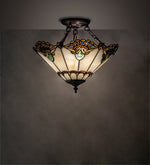 Meyda Lighting 218495 16" Wide Shell with Jewels Semi-Flushmount Ceiling Fixture