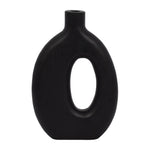 Sagebrook Home 17558-03 Wood, 14" Cut-Out Vase, Black