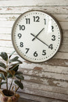 Kalalou CLA1257 Round Black and White Wall Clock
