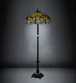 Meyda Lighting 228851 62" High Tiffany Hanginghead Dragonfly Floor Lamp