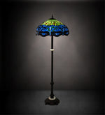 Meyda Lighting 229124 62" High Tiffany Hanginghead Dragonfly Floor Lamp