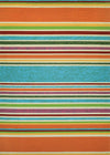 Couristan Covington Sherbet Stripe 2'6" X 8'6" Runner Indoor/Outdoor  Contemporary Rug