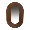 Sagebrook Home 18329-02 36" Ribbed Oval Mirror, Walnut