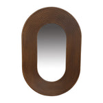 Sagebrook Home 18329-02 36" Ribbed Oval Mirror, Walnut