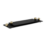 Sagebrook Home 17820 Metal, Set of 2 24/18", Flat Tray With Gld Knob Handles, B