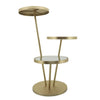 Sagebrook Home 16665 Metal, 32" Mirrored 3-Tiered Accent Table, Gold