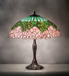 Meyda Lighting 232802 26" High Tiffany Cabbage Rose Table Lamp