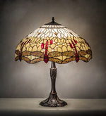 Meyda Lighting 232803 26" High Tiffany Hanginghead Dragonfly Table Lamp
