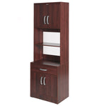 MICRO-2136-Mahogany Shelby Tall Wooden Kitchen Pantry In Mahogany