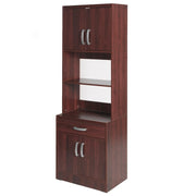 MICRO-2136-Mahogany Shelby Tall Wooden Kitchen Pantry In Mahogany