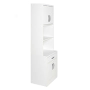 Better Home Products MICRO-2136-White Shelby Tall Wooden Kitchen Pantry In White