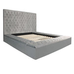 Better Home Products Cosmo-60-Gry Cosmopolitan Velvet Upholstered Platform King Bed In Gray