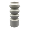 Sagebrook Home 18644-04 Ceramic, 11" Tiered Vase, White