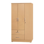 Better Home Products NW337-Beech Symphony Wardrobe Armoire Closet With Two Drawers In Maple