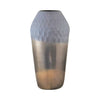 Sagebrook Home 18680-01 Glass, 14" 2-Tone Hand-Cut Vase, Metallic