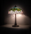 Meyda Lighting 242043 22" High Cabbage Rose Table Lamp