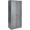 Better Home Products NW104-Gry Harmony Wood Two Door Armoire Wardrobe Cabinet In Gray