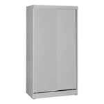 Better Home Products W40-LGray Modern Wood Double Sliding Door Wardrobe In Light Gray