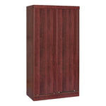 Better Home Products W40-Mahogany Modern Wood Double Sliding Door Wardrobe In Mahogany