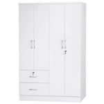 Better Home Products NW448-Wht Luna Modern Wood 4 Doors 2 Drawers Armoire In White