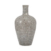 Sagebrook Home 18494-01 Glass, 19" Mosaic Vase, Brown Quartz