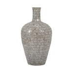 Sagebrook Home 18494-01 Glass, 19" Mosaic Vase, Brown Quartz