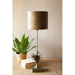 Kalalou CLL2436  Antique Gold Metal Table Lamp with Leaf Accent & Metal Shade